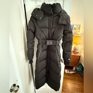 Soia & Kyo Jill Long Down Belted Coat